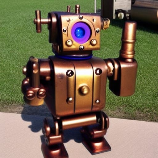 Steampunk Robot Puppy with Engine