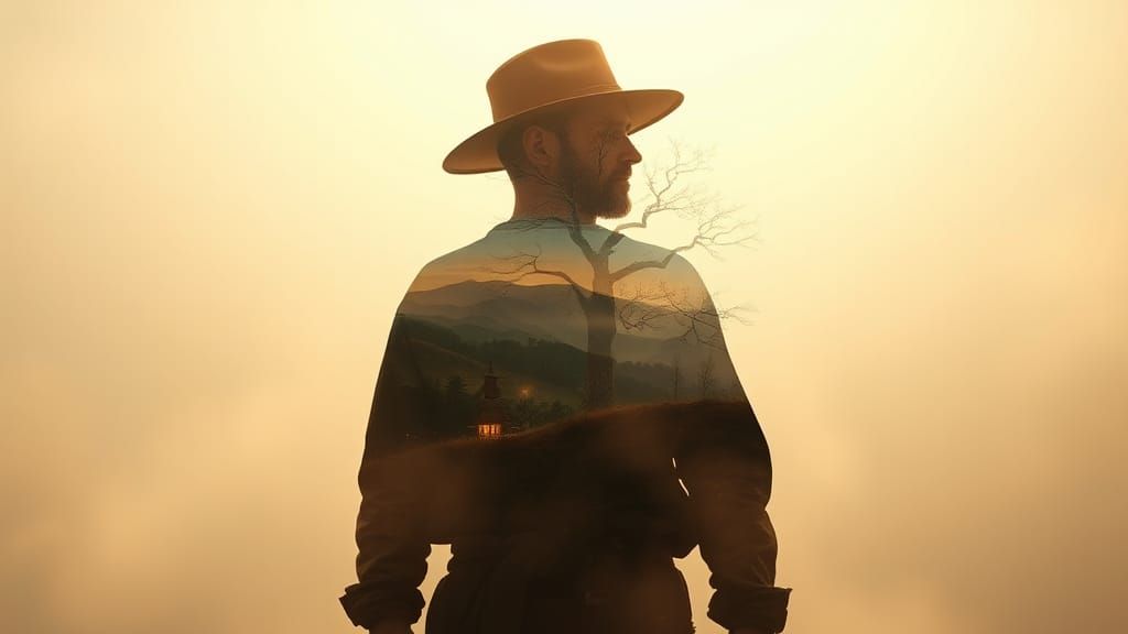 Ethereal Man Reveals Fantasy World Within Silhouette