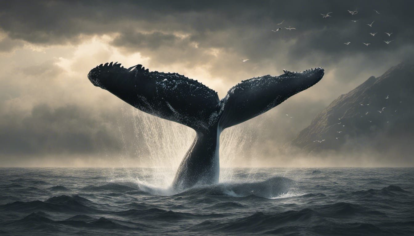 Epic Humpback Whale Tail Diving