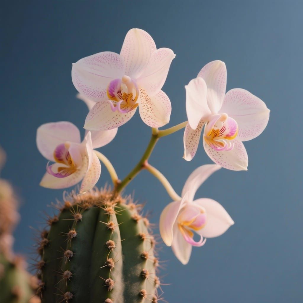 Orchid Cactus: Delicate Petals in Whimsical Beauty