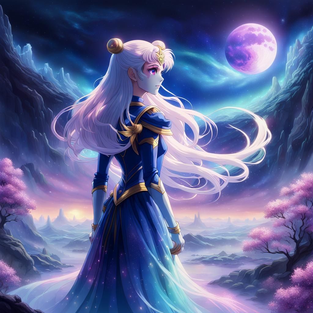 Mystical Sailor Moon Monster in Dreamlike Setting