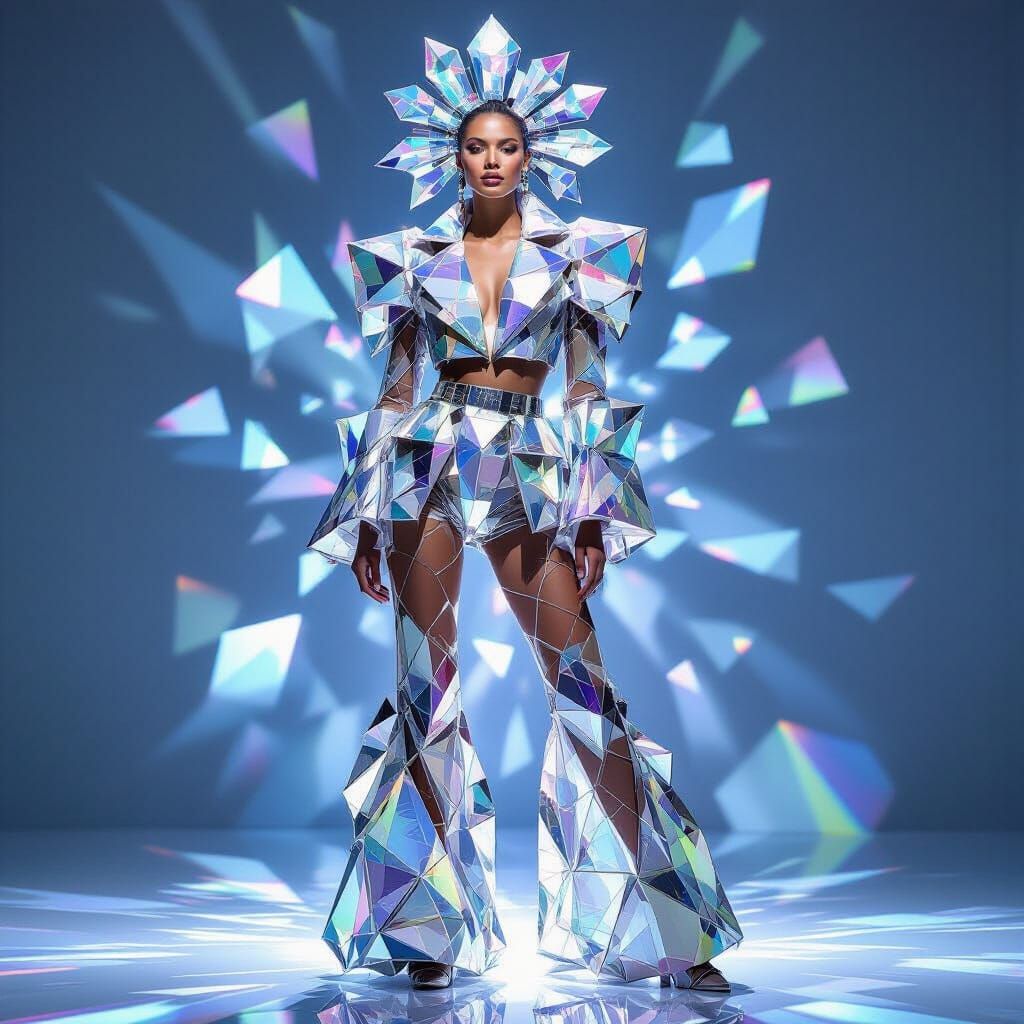 Geometric Crystal Fashion Photography