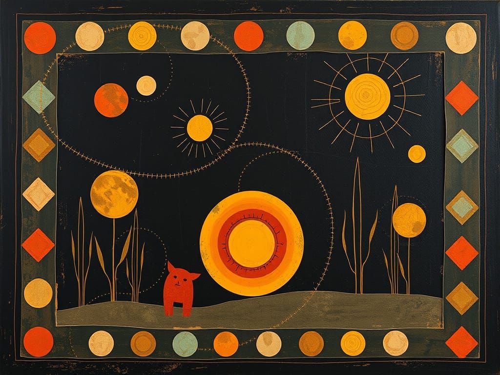 Young Boy in Paul Klee Style