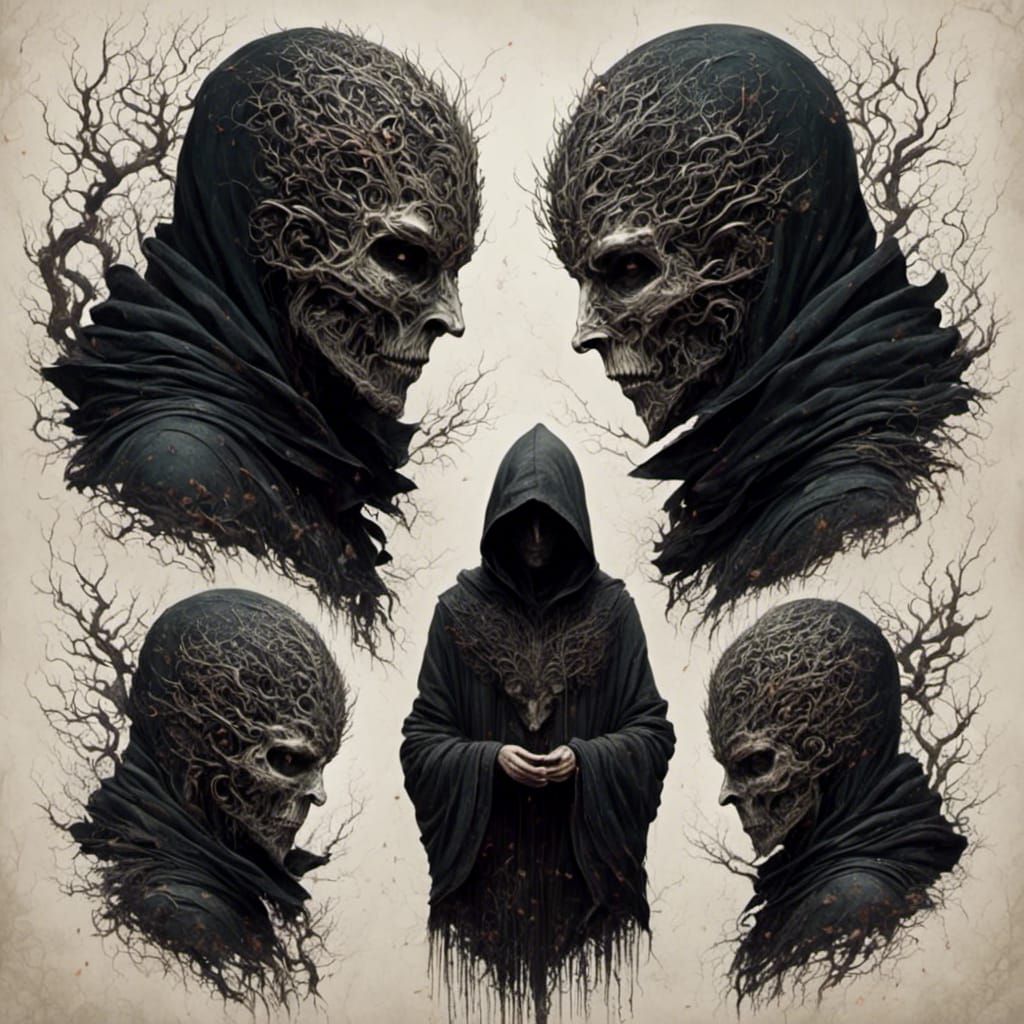 Dark Fantasy Hooded Figure Concept Art