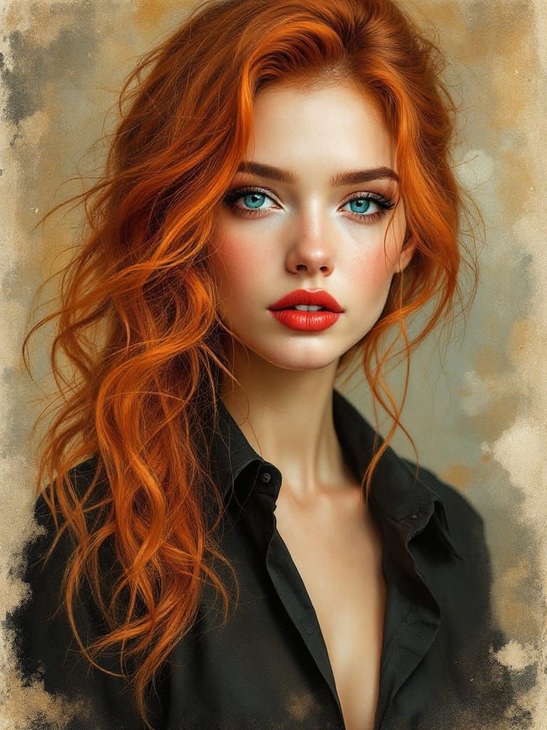 Ethereal Portrait in Vibrant Watercolors