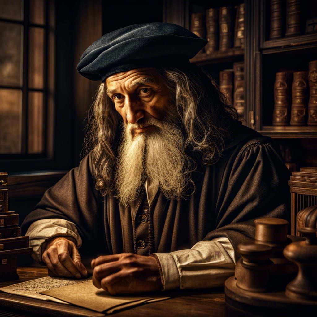 Leonardo da Vinci: The Bank Clerk, Hyperrealistic
