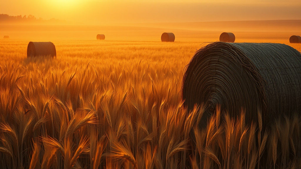 Golden Hour Wheat Field in Romantic Surrealist Style