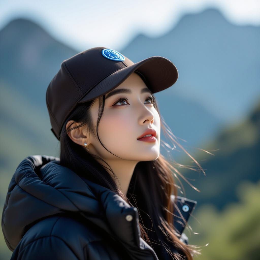 Chinese Supermodel in Soft Sunlight: Cinematic Photography