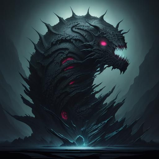 Crystalline Creature in Dark Fantasy Style