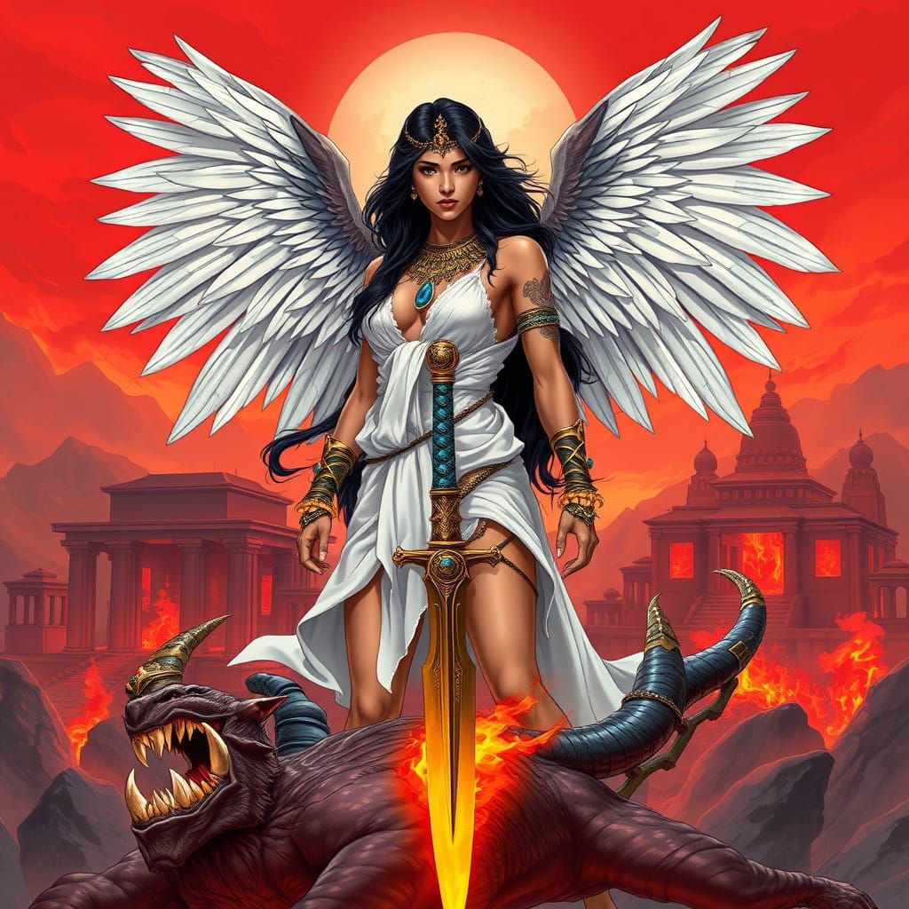 Sensual Mesopotamian Goddess Empowers the Realm, Anime-Inspi...