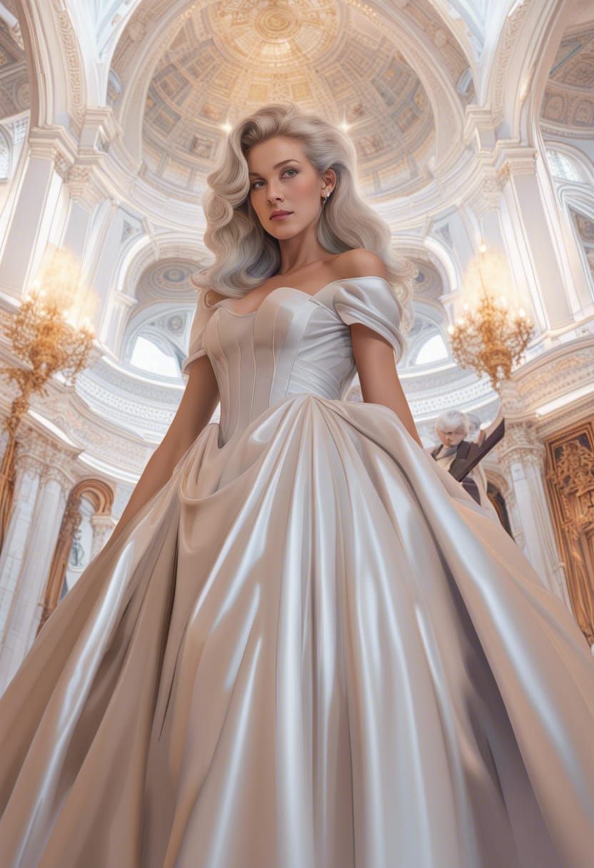 Elegant Blonde in Baroque Dress: Fantasy Portrait
