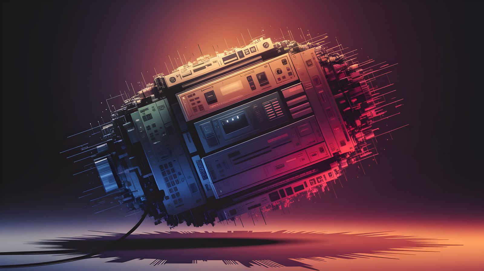 Surreal Electronic Sculpture Radiates Divine Light