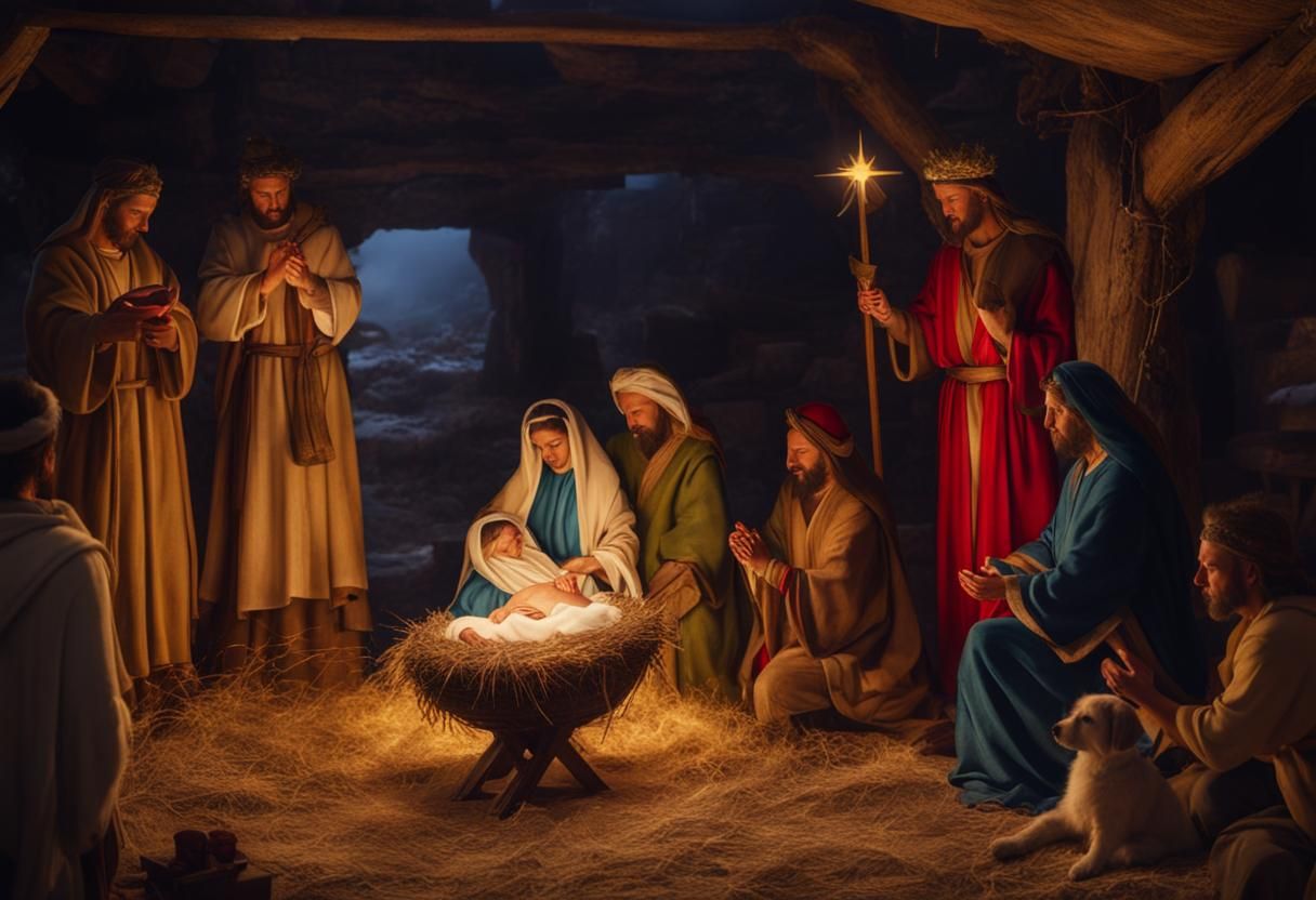 Realistic 4K Image of the Nativity Scene