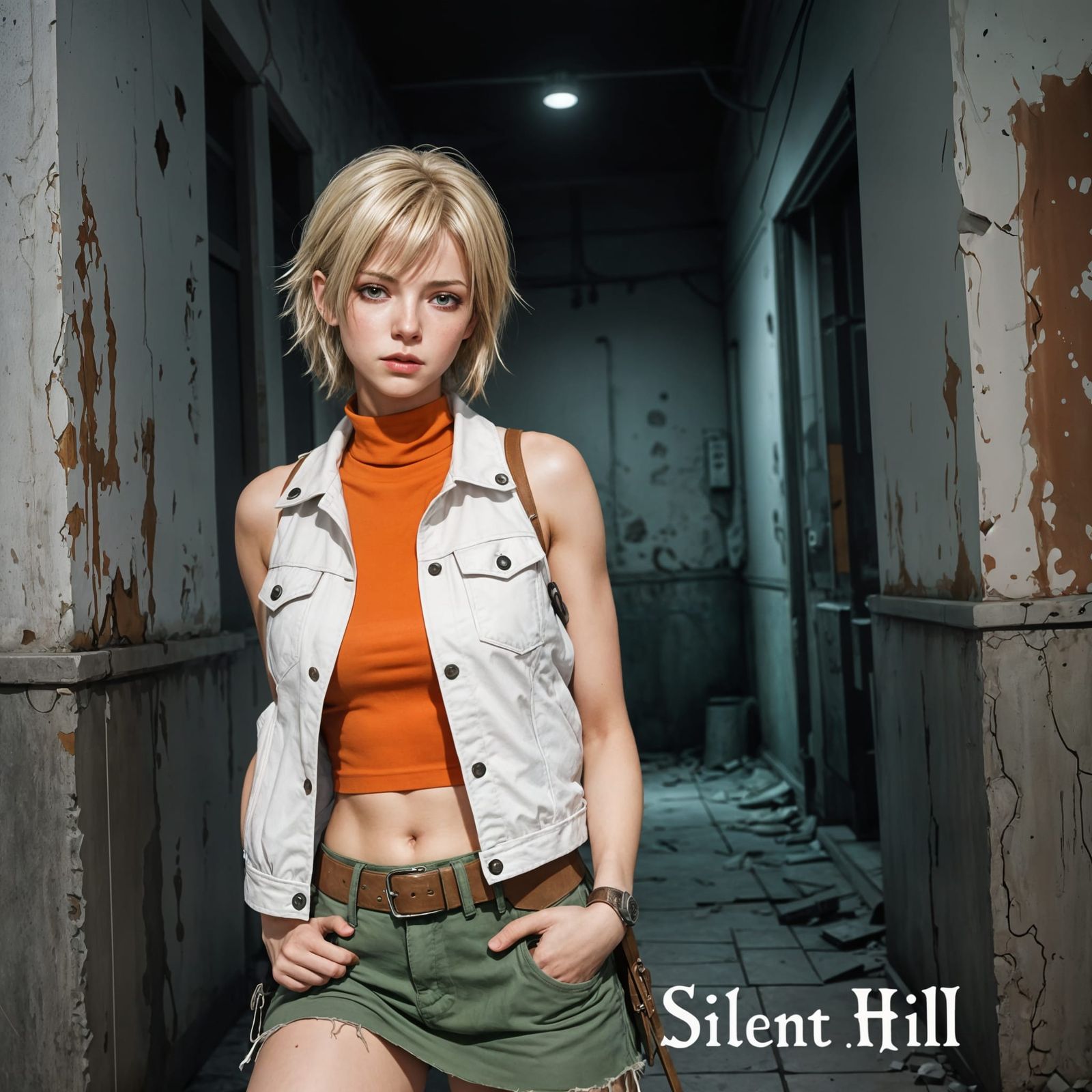 Eerie Silent Hill Illustration in Anime Style