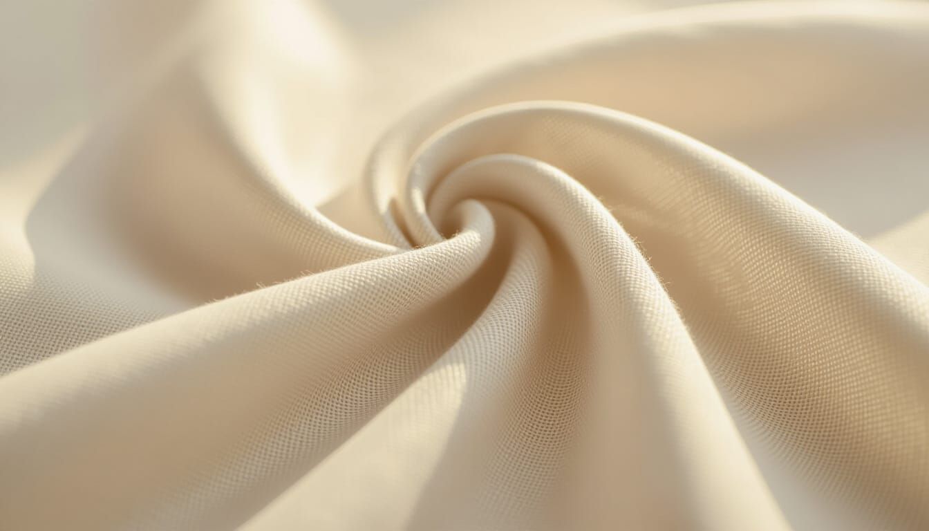 Macro Linen Fabric Texture in Soft Sunlight