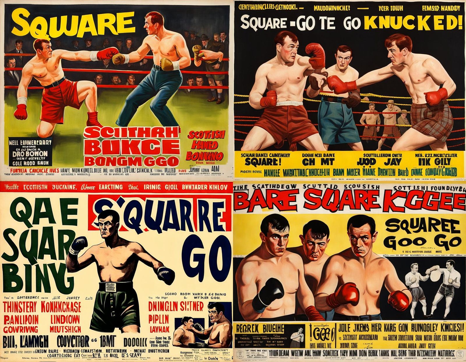 1960s Scottish Boxing Comedy Movie Poster