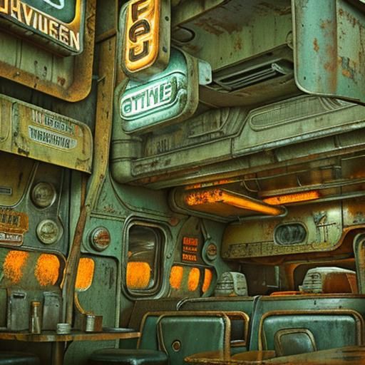 Gritty Sci-Fi Diner from Fallout Universe