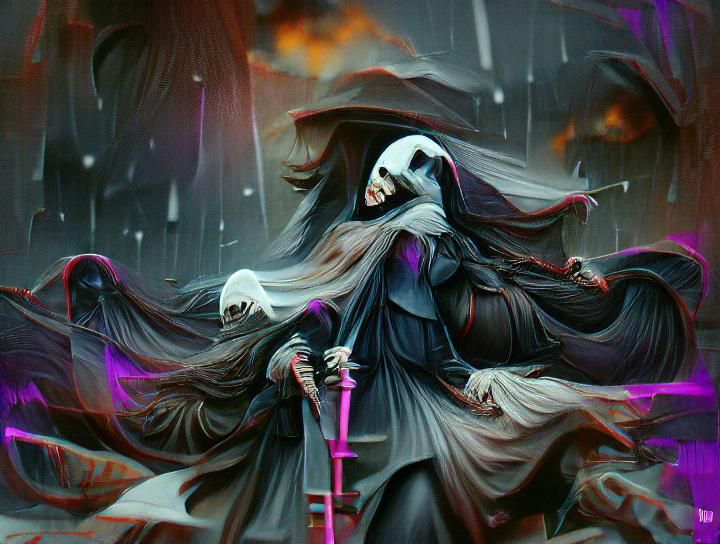 Beautiful Female Grim Reaper Fantasy Art