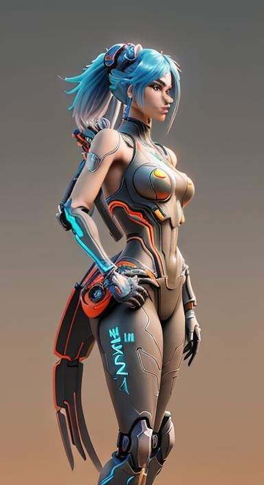 Nintendo Switch as Anime Girl in Cyberpunk Style