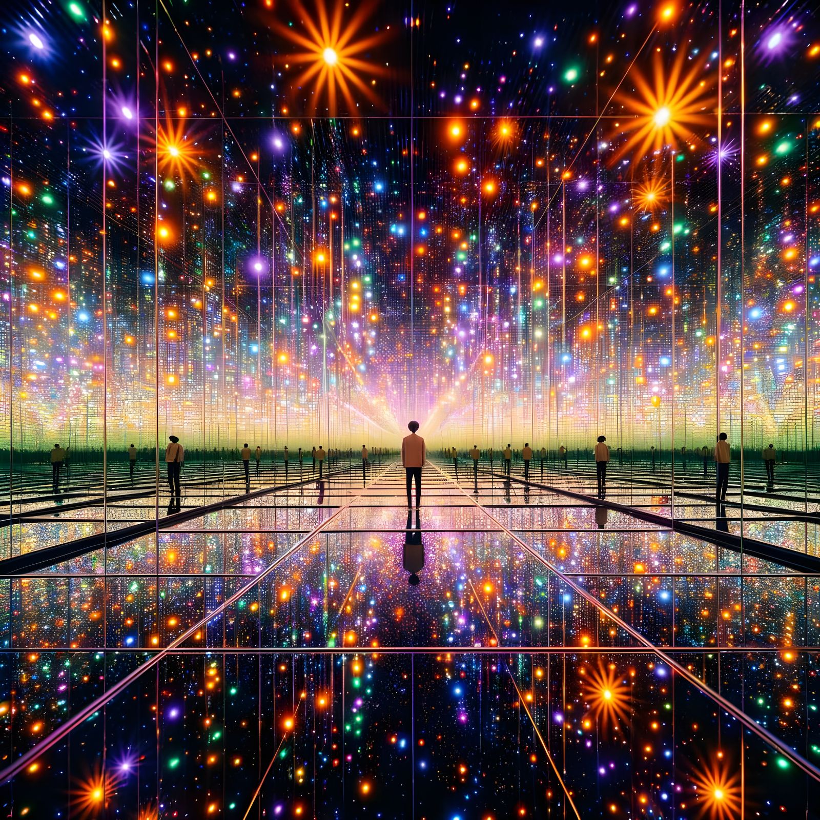 Infinite Cosmos: A Mirrored LED Room