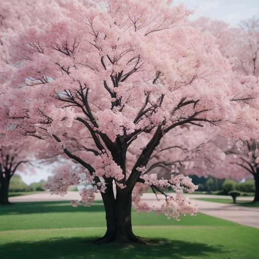 Tree with Pink Flowers: Professional Photography