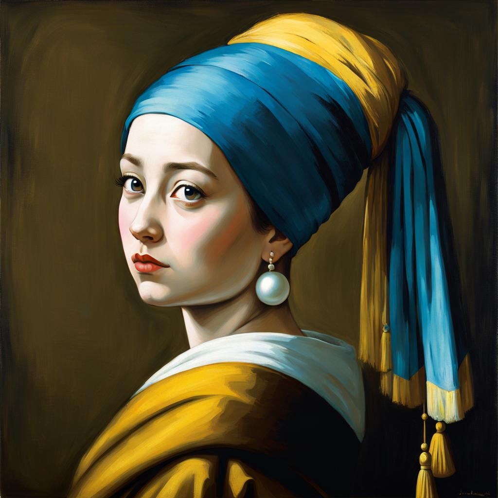 Bulma as Girl with a Pearl Earring
