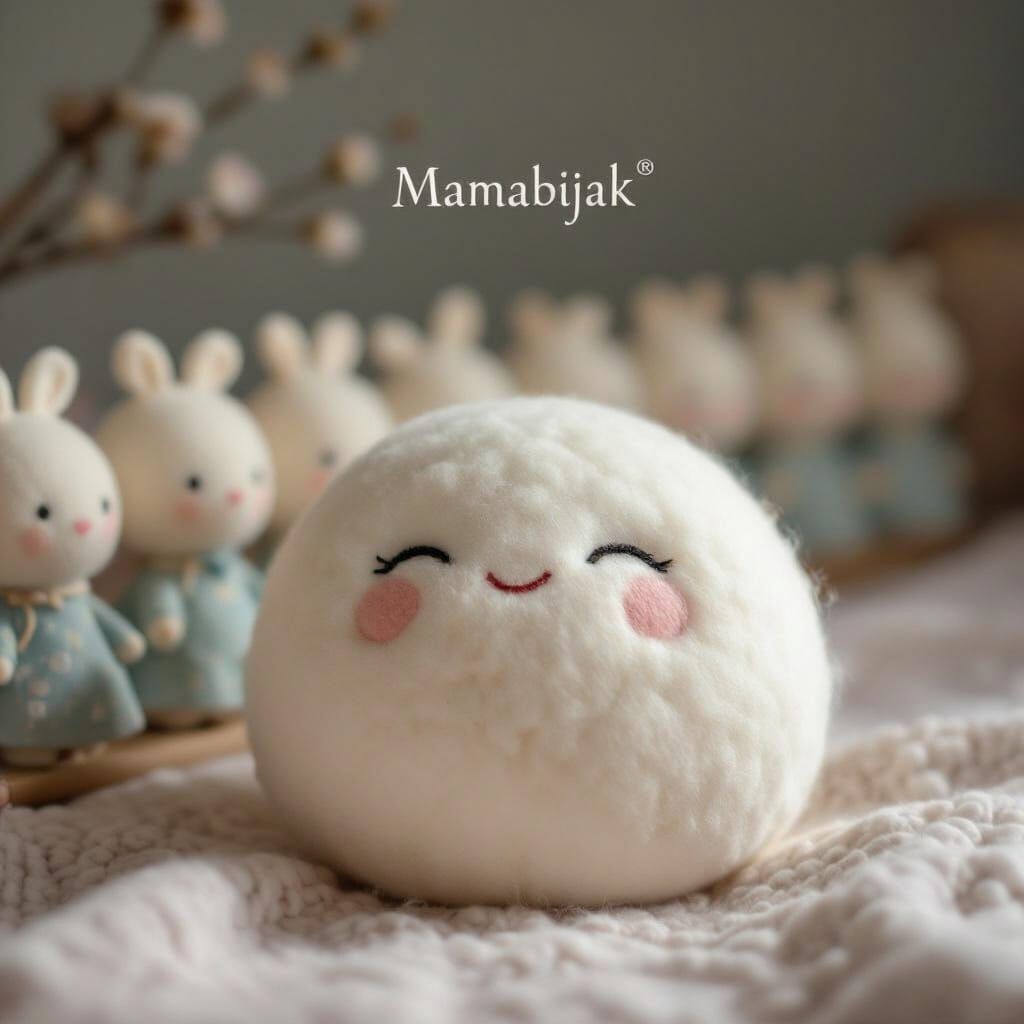Cute Wool Pao Dolls Smiling in Ethereal Fantasy Art