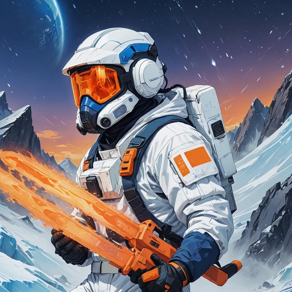 Icy Planet Explorer with Energy Blade