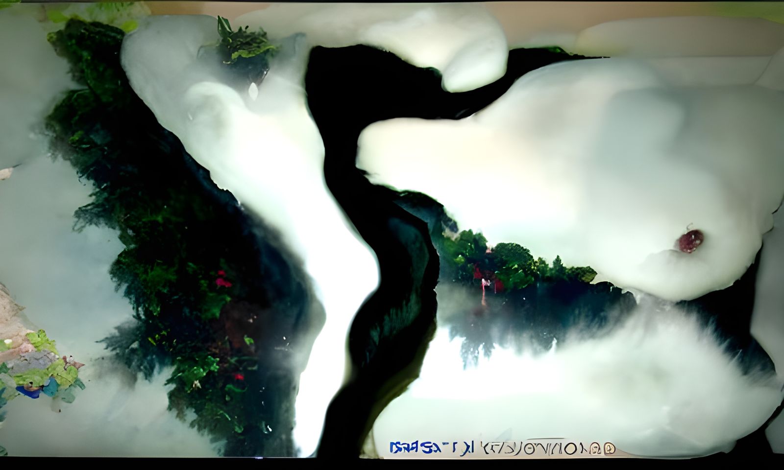 Ethereal Shadow Dancer in Mist, Kinkade Style