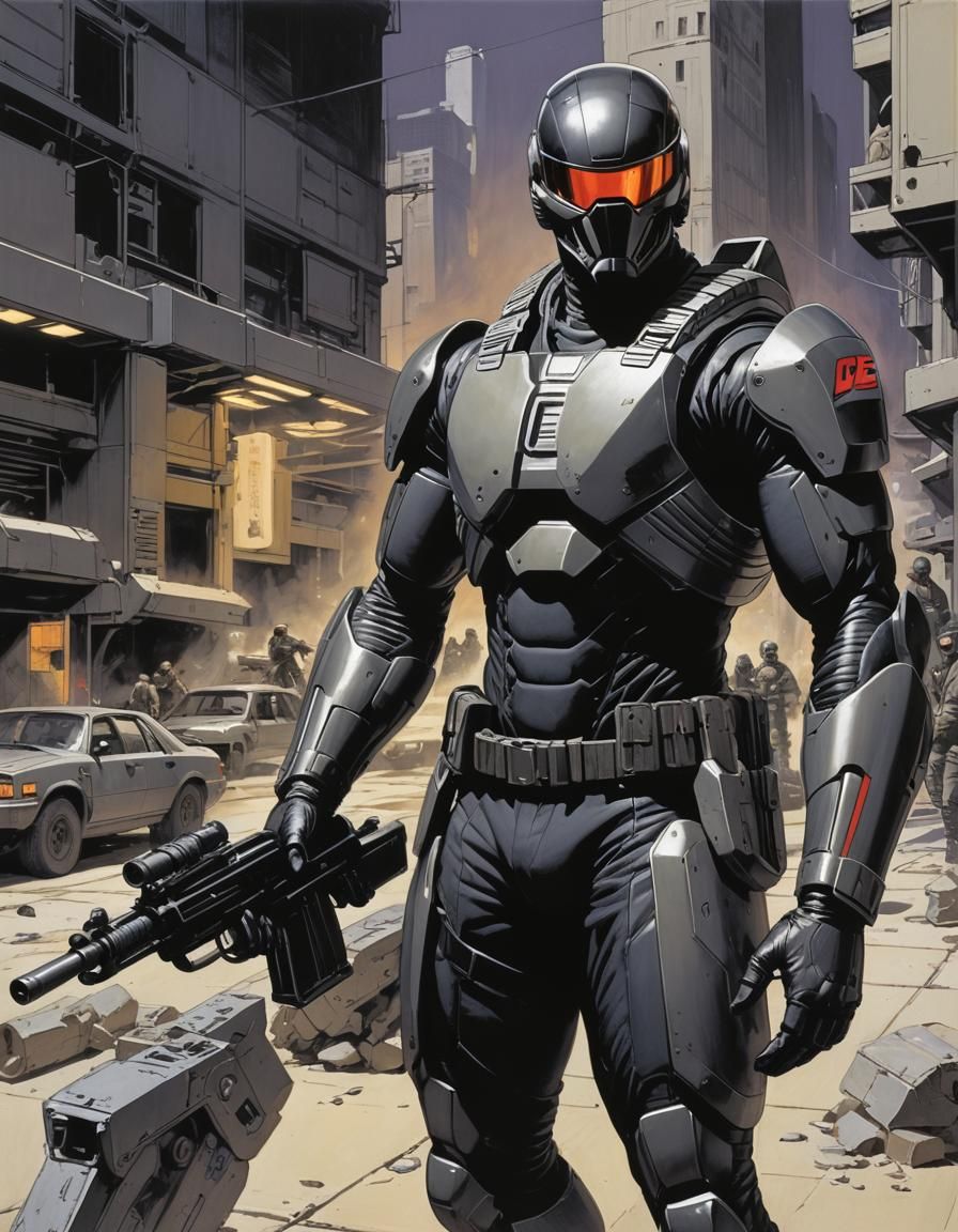Snake Eyes in Syd Mead's Futuristic Style