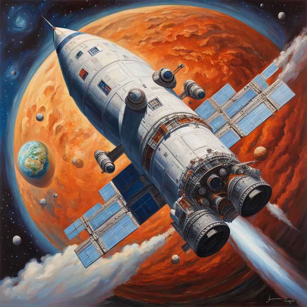 Rocket Orbits Earth-like Planet in Gurney Style