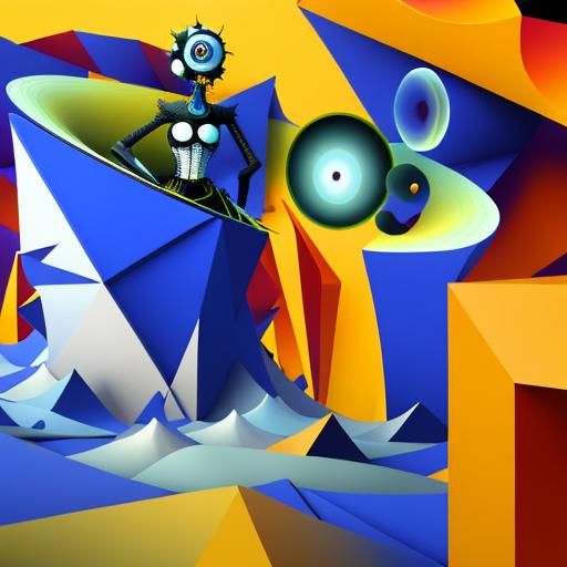 Photorealistic 3D Fractal Vector in Maximalist Style