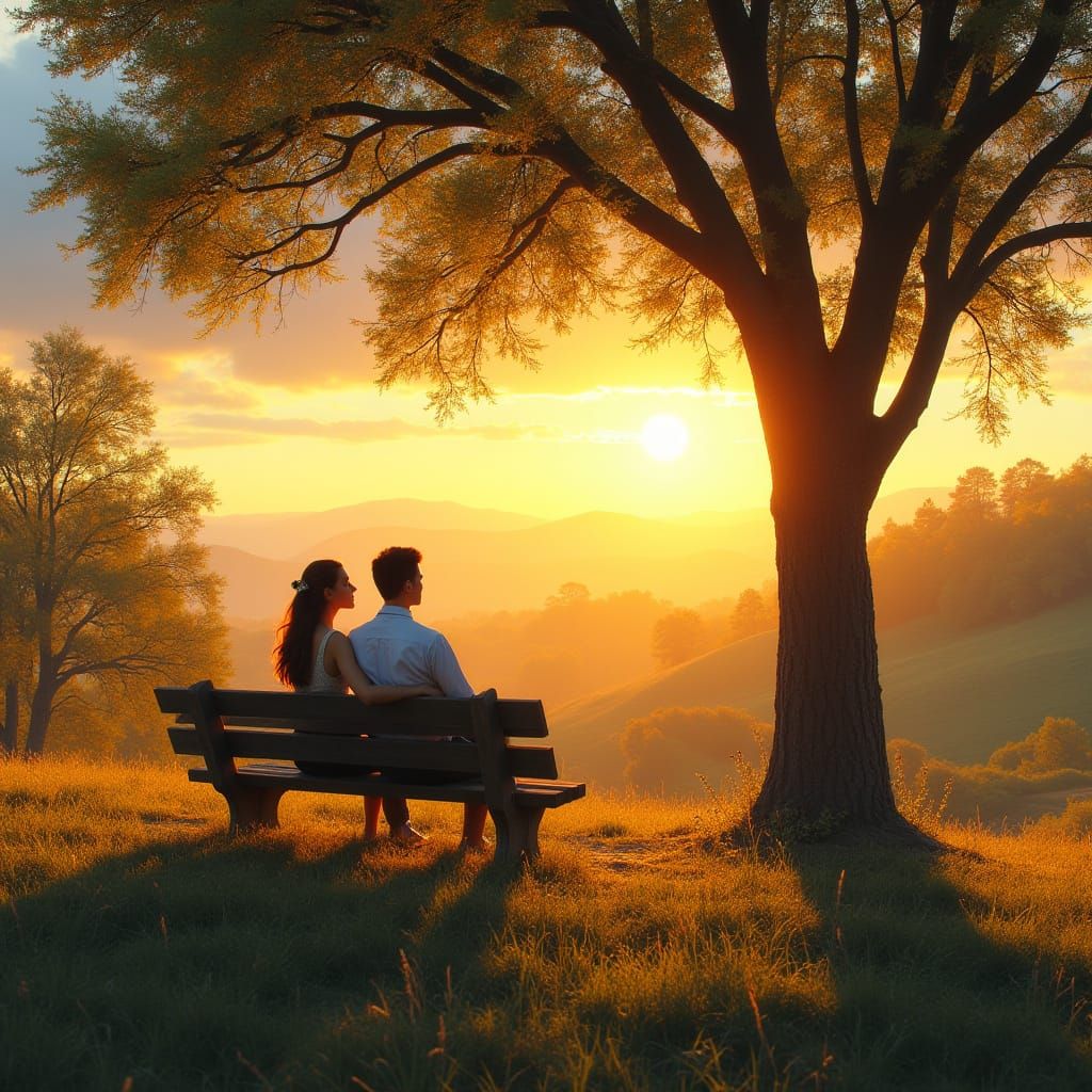 Golden Dawn Serenade in Impressionist Style