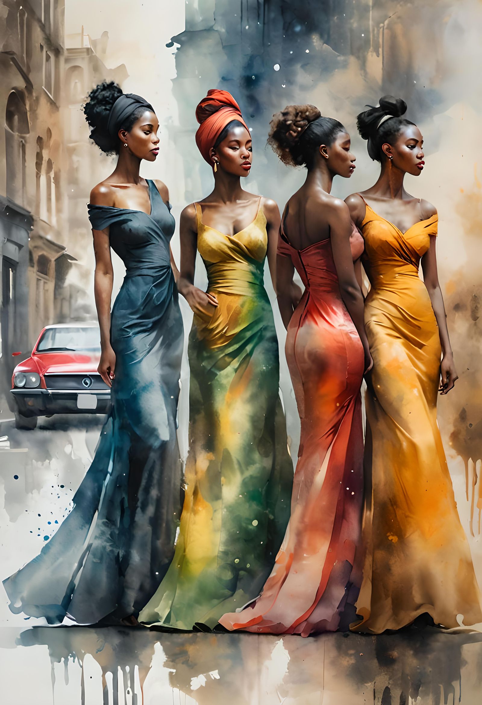 Their new dresses