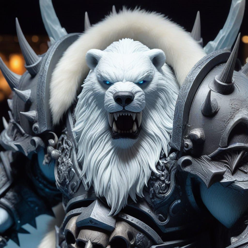 Armored Polar Bear Warboss Ice-Knight Photograph