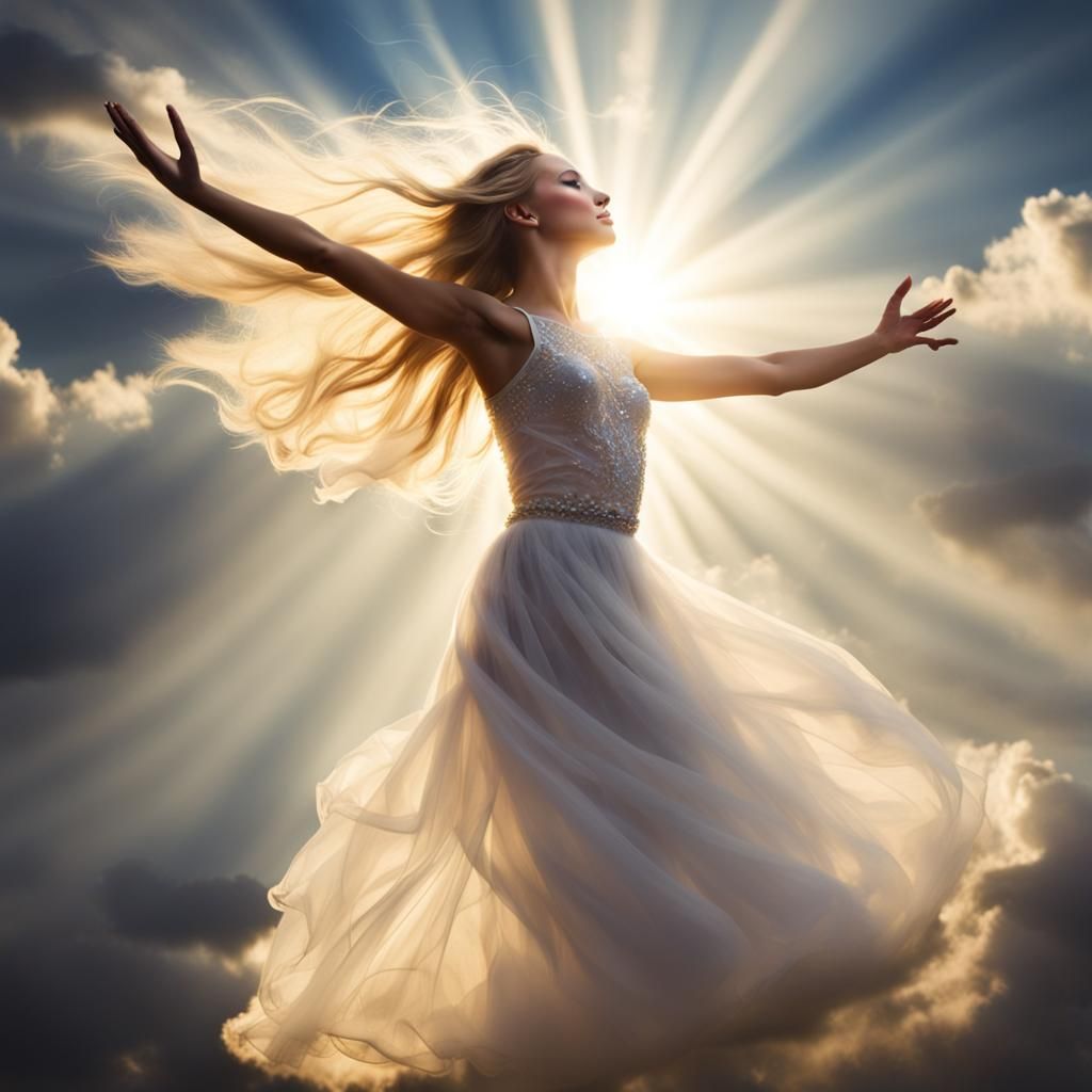 Ethereal Dancer in Divine Sunshine