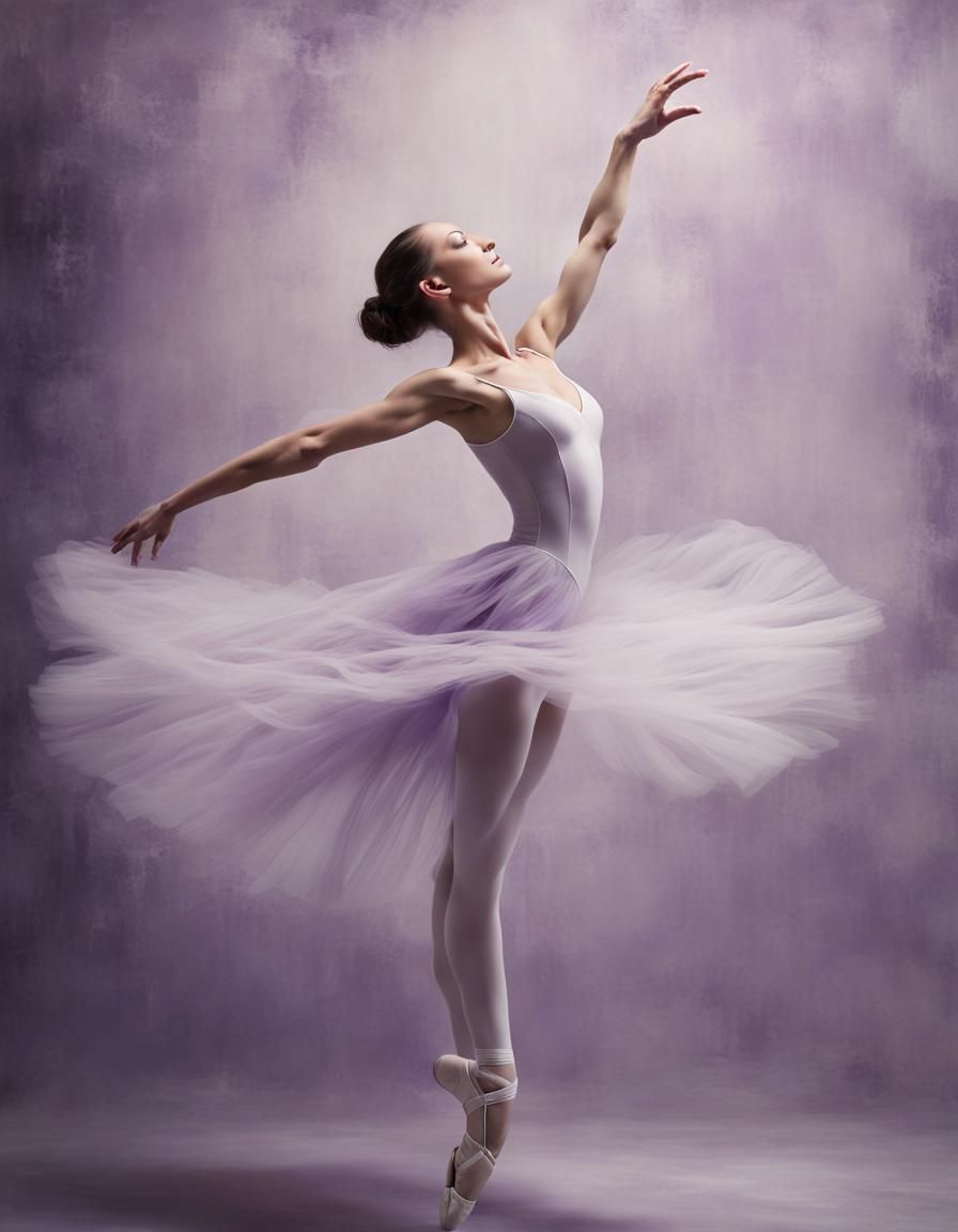 Ethereal Ballerina in Mid-Air: A Hyperrealistic Dream