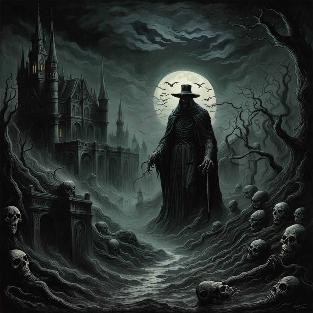 Nightmare Realm Illustration in Horror Style