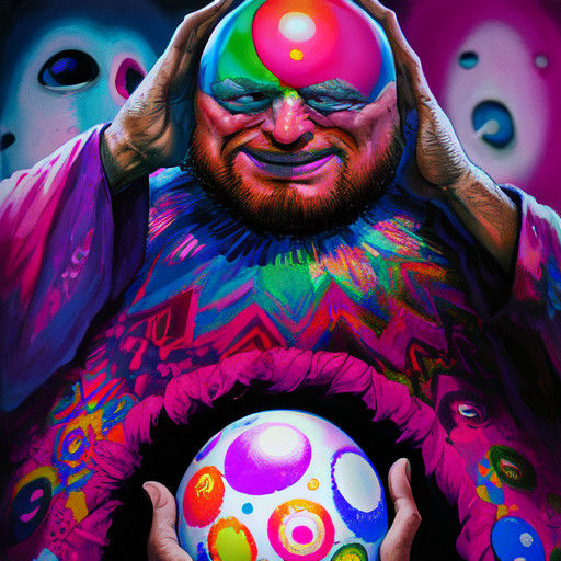 Eggman Mashes Chin on Glowing Diamond in Psychedelic Portrai...