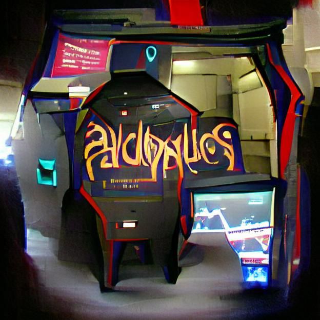 Vintage Polybius Arcade Game Machine