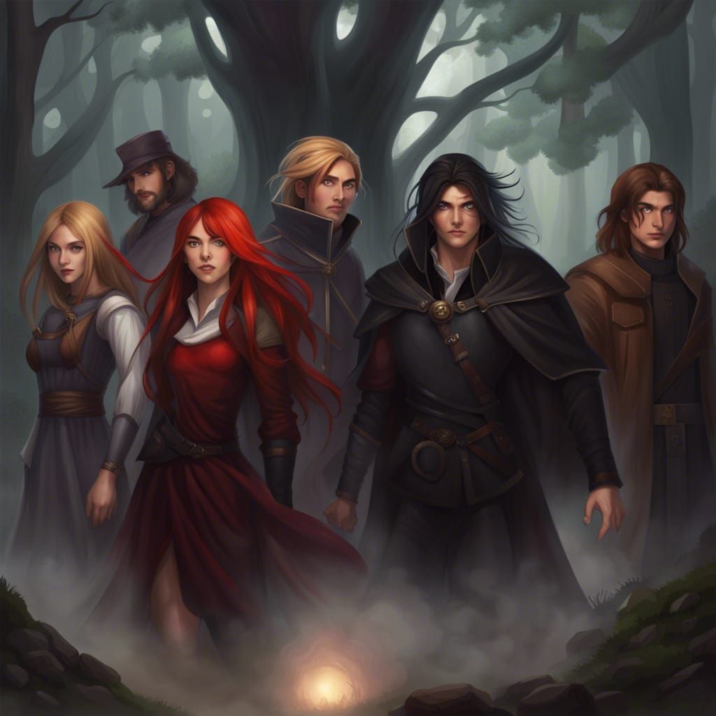 Epic Fantasy Scene with Diverse Characters