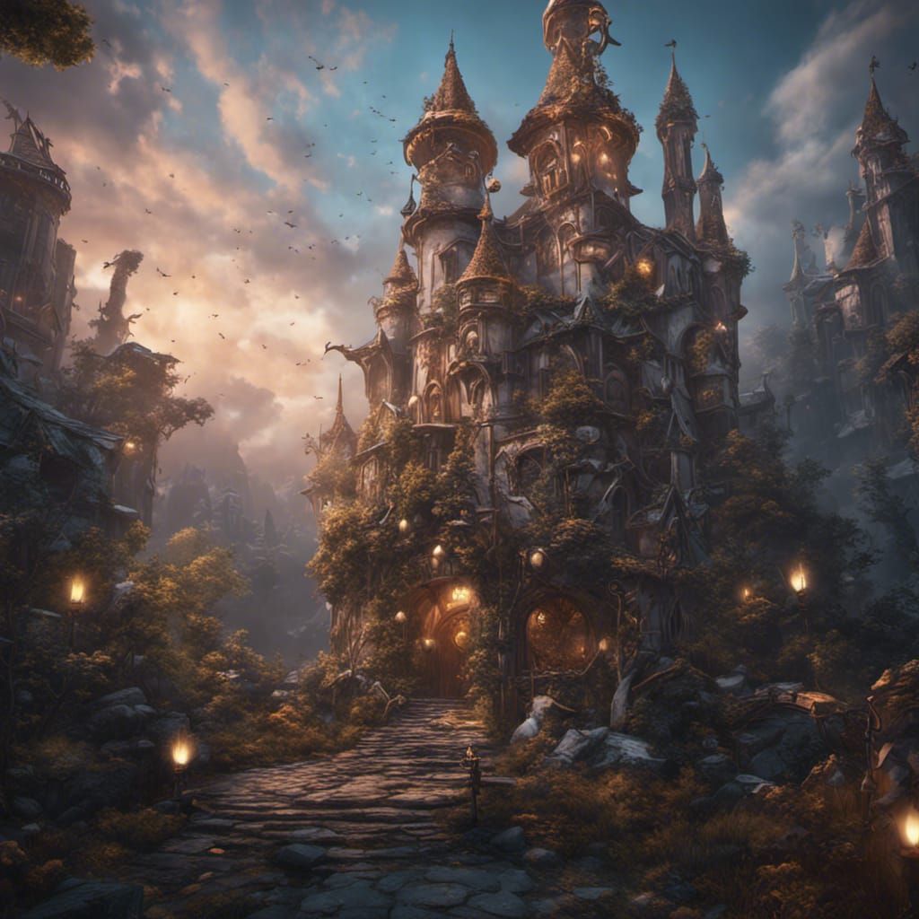 Fantastical Tooth Fairy Matte Painting in Deep Color