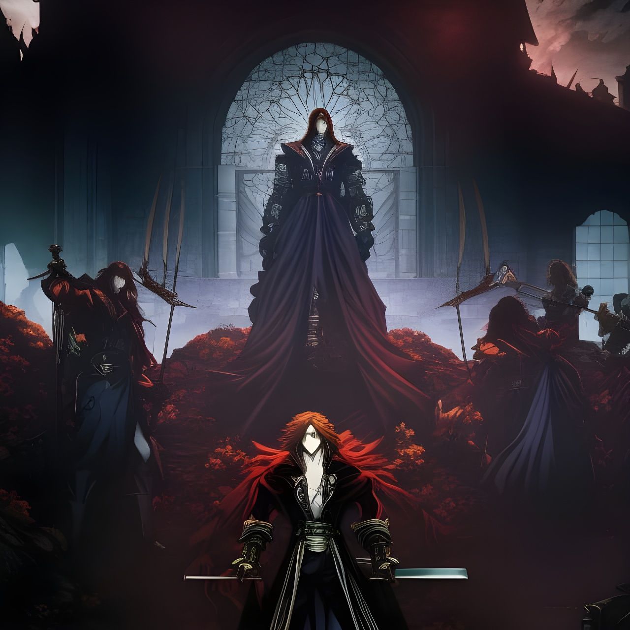 Castlevania, Art  Ayami Kojima, powerhouse animation, no people, cinemascope, deep depth of field