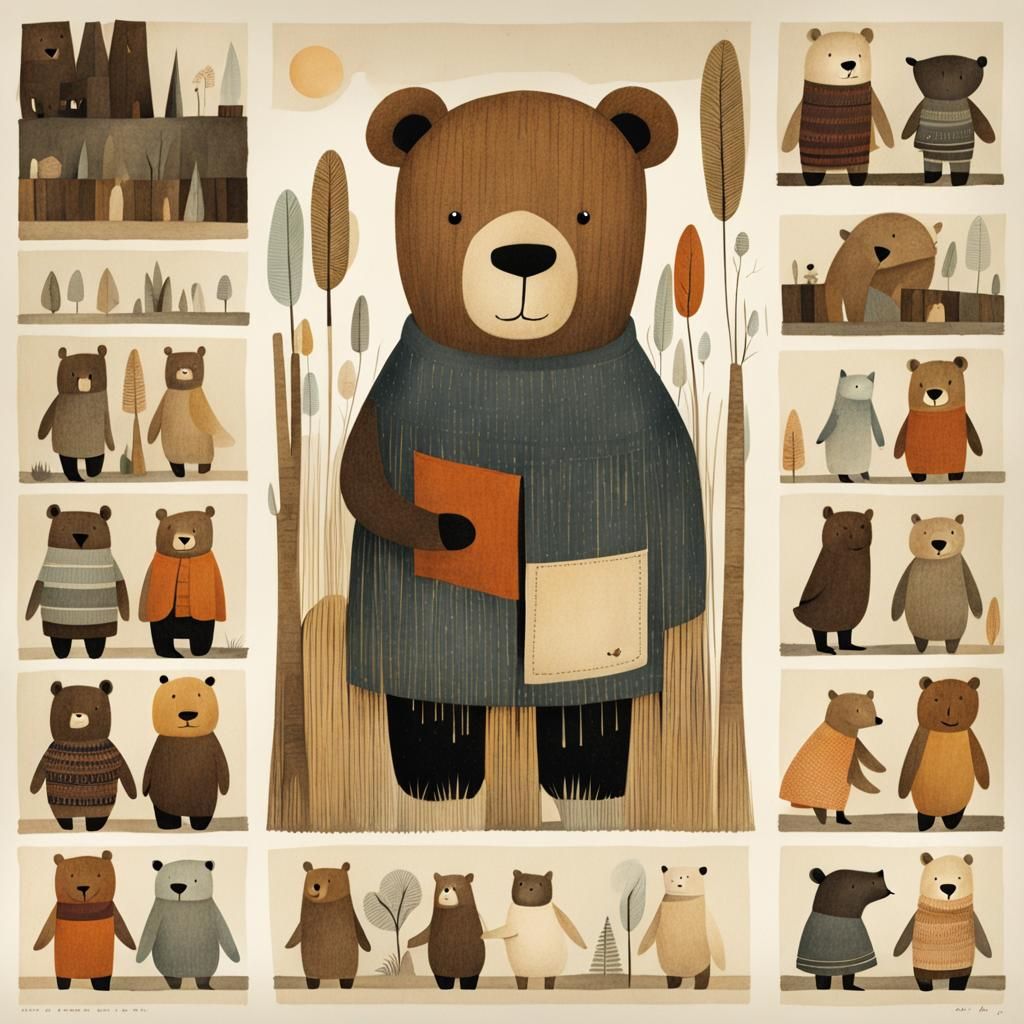 Teddy Bear in Storybook Illustration Style