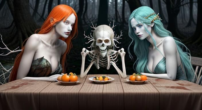 Hyperrealistic Orange Tree Monster Portrait at Golden Hour