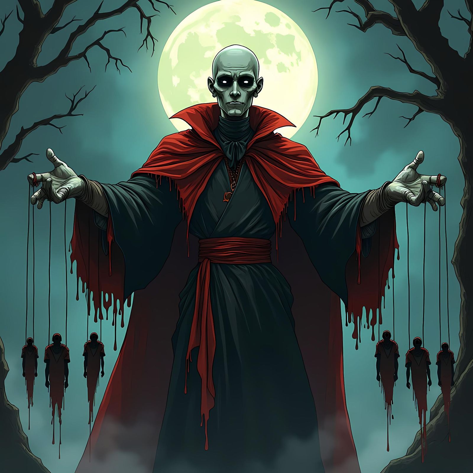 Evil Puppet Master with Tormented Souls: Anime Style