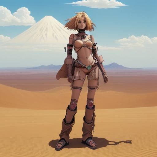 Anime Desert Woman: Japanese Manga Style