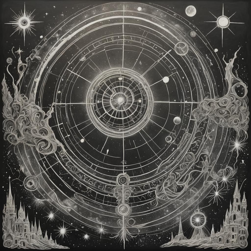 Geophone Requiem: Ink and Chalk Art