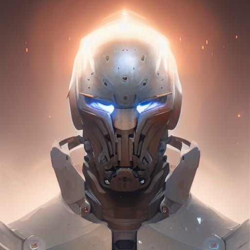 Detailed Warforged Portrait in Hyperdetailed Style