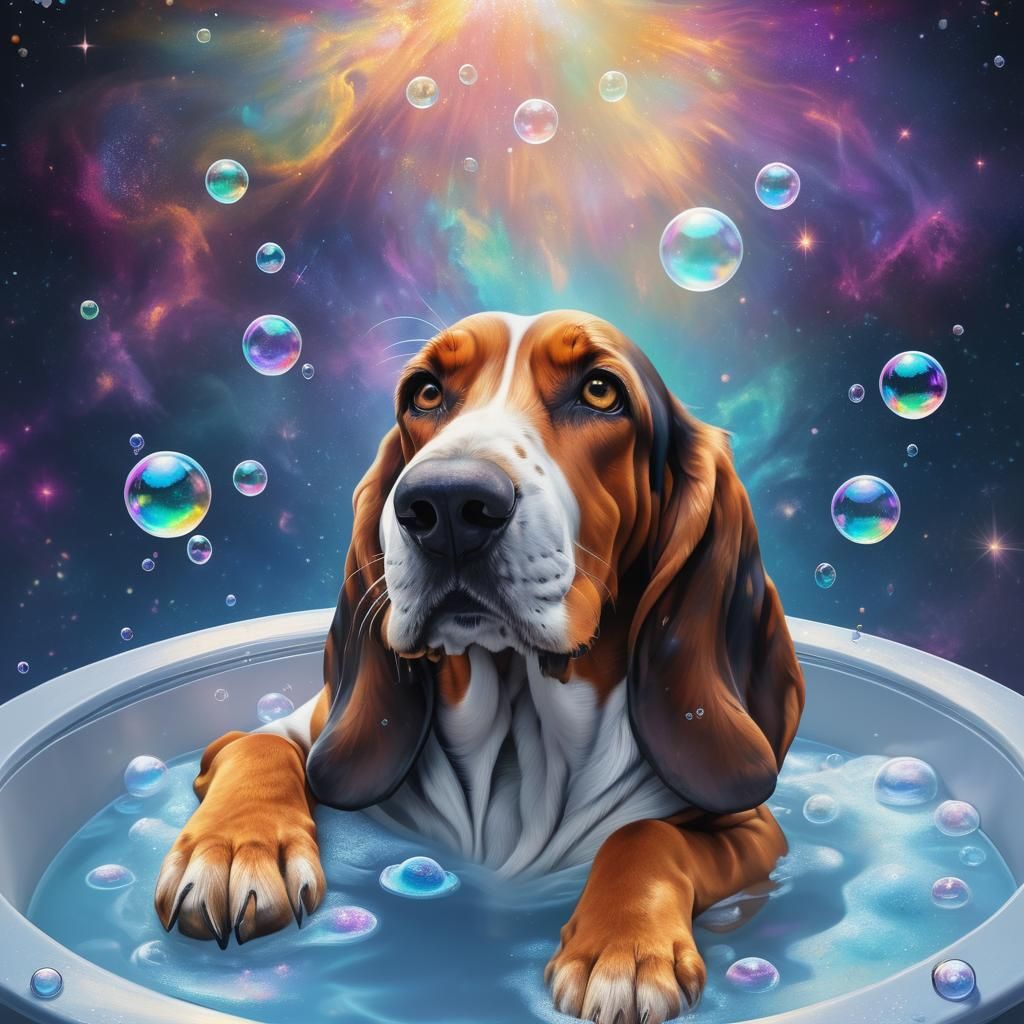 Cosmic Basset Hound Soaks in Stellar Bubble Bath